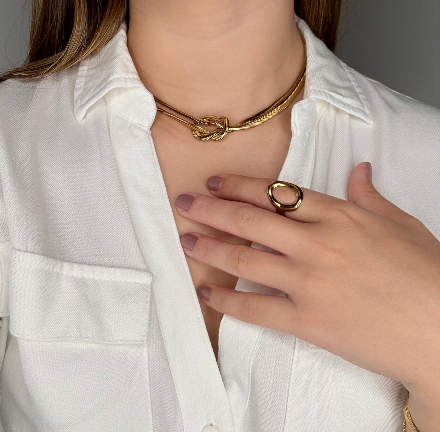 Golden Knot Necklace