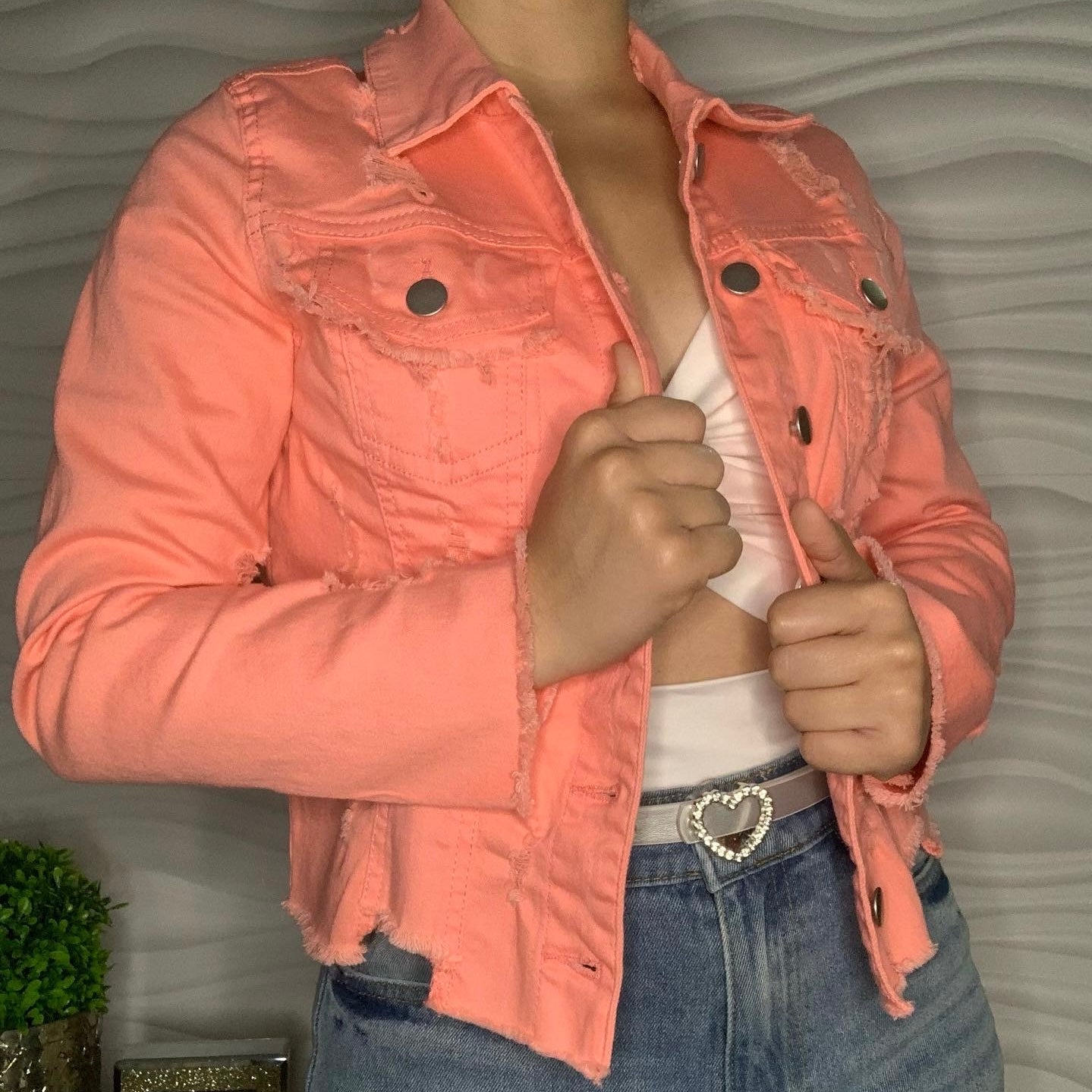 Pink Denim Jacket