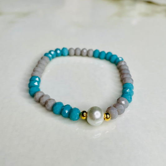 Blue and Gray Bracelet